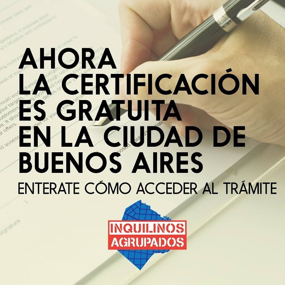 Ya son gratuitas las certificaciones de firmas para contratos de alquiler