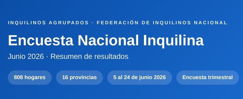 Encuesta Nacional Inquilina. Resultados Junio 2026