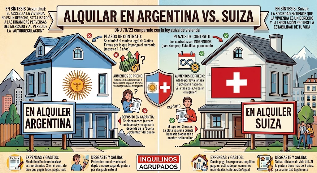 Alquilar en Argentina vs. Suiza